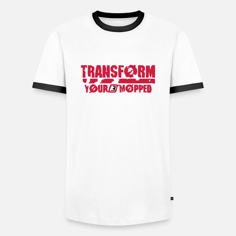 Transform / Retro - Männer Kontrast-T-Shirt - Weiß/Schwarz
