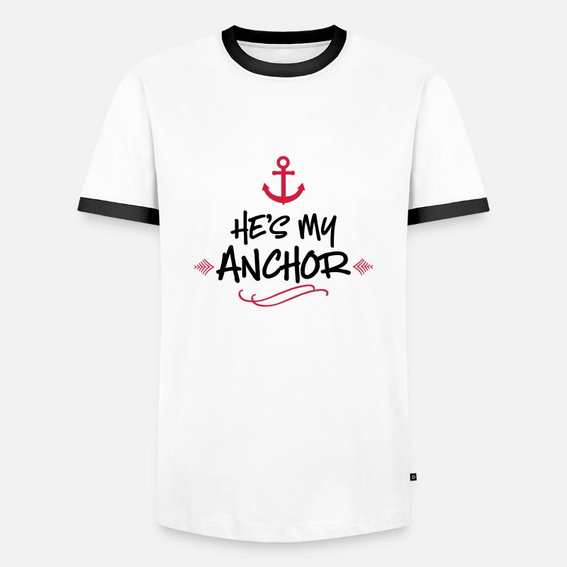 wedding - Men's Ringer Shirt - white/black