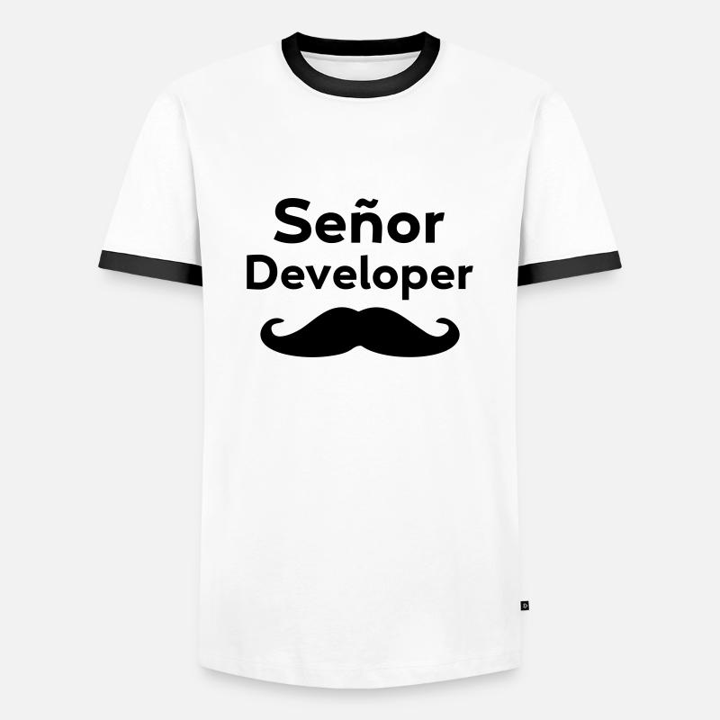Señor - Senior Developer - Men's Ringer Shirt - white/black