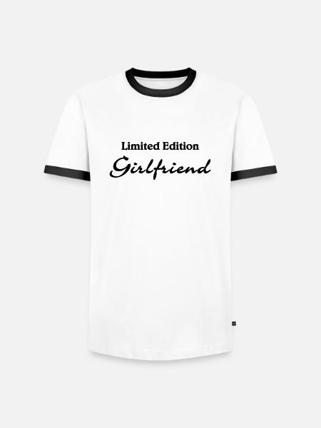 Limited Edition Girlfriend - Männer Kontrast-T-Shirt - Weiß/Schwarz