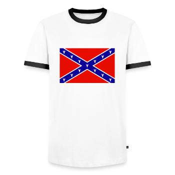 Dixie Goat - T-shirt contrasté Homme - blanc/noir - Devant - AI Model Female 172 light (172cm) & AI Model Male 178 dark (178cm)