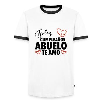 Geburtstag Opa Spanien Te Amo Baby Geschenk - Männer Kontrast-T-Shirt - Weiß/Schwarz - Vorne - AI Model Female 172 light (172cm) & AI Model Male 178 dark (178cm)