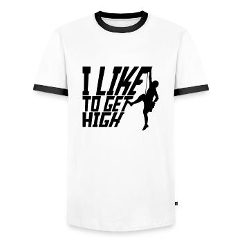 aiment se défoncer - T-shirt contrasté Homme - blanc/noir - Devant - AI Model Female 172 light (172cm) & AI Model Male 178 dark (178cm)