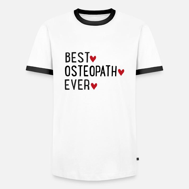 Bester Osteopath - Männer Kontrast-T-Shirt - Weiß/Schwarz