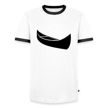 Canoe - Men's Ringer Shirt - white/black - Front - AI Model Female 172 light (172cm) & AI Model Male 178 dark (178cm)