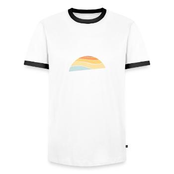 C’est officiel, je suis le gendre préféré qui dit - T-shirt contrasté Homme - blanc/noir - Devant - AI Model Female 172 light (172cm) & AI Model Male 178 dark (178cm)