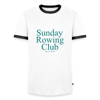Sunday Rowing Club - Rowing - Rowers - Rowers - Men's Ringer Shirt - white/black - Front - AI Model Female 172 light (172cm) & AI Model Male 178 dark (178cm)