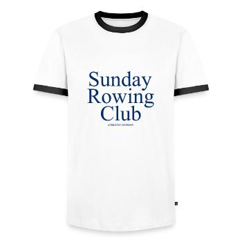 Sunday Rowing Club - Rowing - Rowers - Rowers - Men's Ringer Shirt - white/black - Front - AI Model Female 172 light (172cm) & AI Model Male 178 dark (178cm)