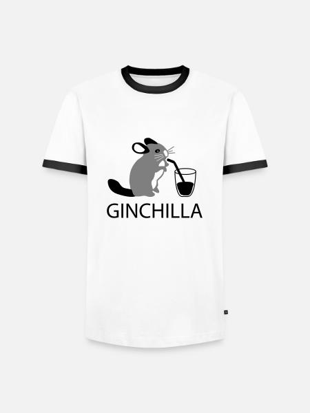 ginchilla - Gin and chilling - Men's Ringer Shirt - white/black