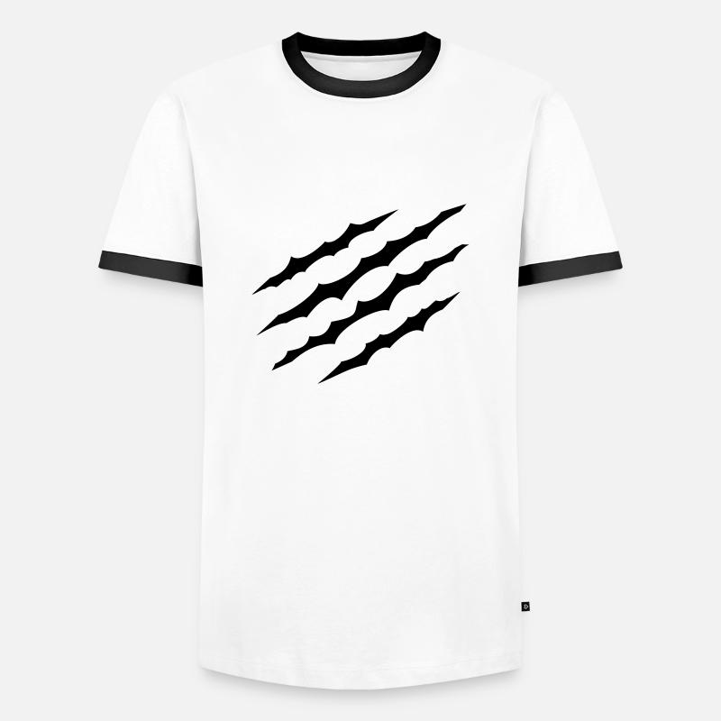 Scratches - Men's Ringer Shirt - white/black