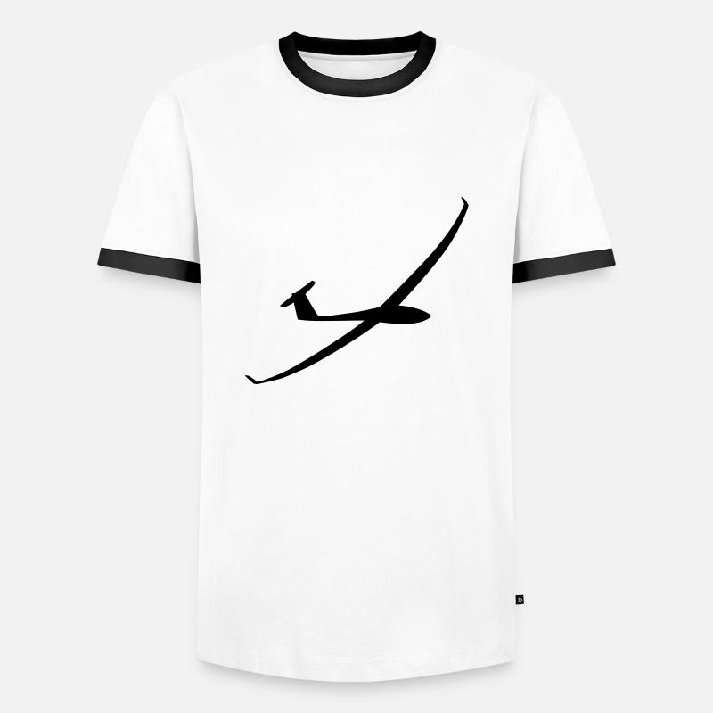 Discus 2c - Männer Kontrast-T-Shirt - Weiß/Schwarz
