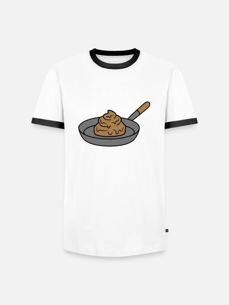shit shit kot walgelijk walgelijk koechin grillen - Mannen contrastshirt - wit/zwart