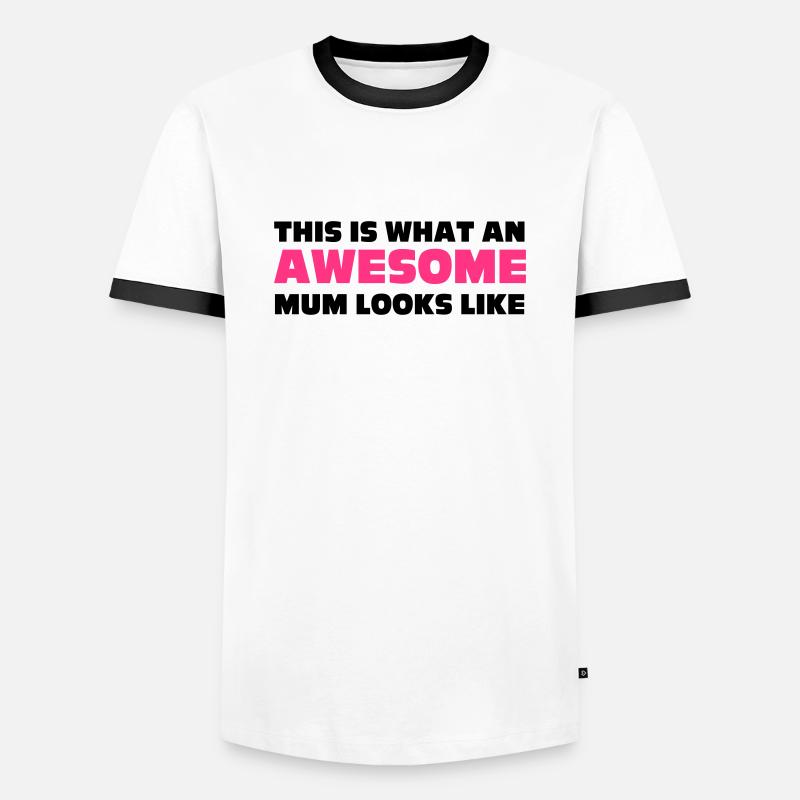 Mum - Men's Ringer Shirt - white/black