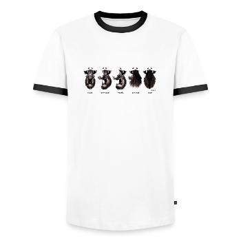 Vues De Sanglier - T-shirt contrasté Homme - blanc/noir - Devant - AI Model Female 172 light (172cm) & AI Model Male 178 dark (178cm)