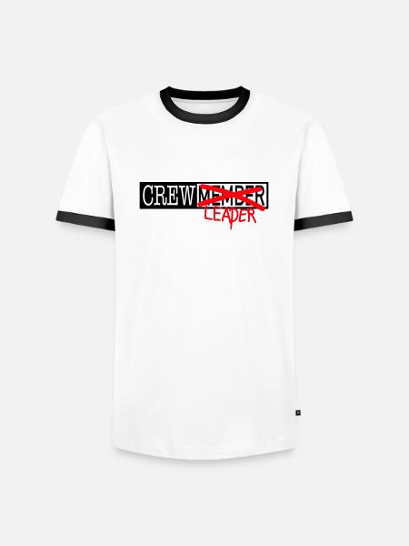 Crew Members - Men's Ringer Shirt - white/black