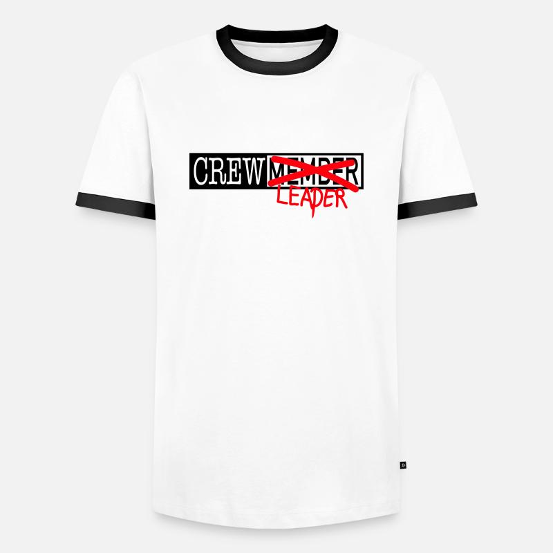 Crew Members - Men's Ringer Shirt - white/black