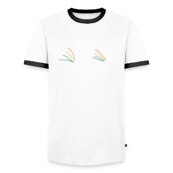 Unicorn Unicorn Gift Idea Strichmann Humor - Men's Ringer Shirt - white/black - Front - AI Model Female 172 light (172cm) & AI Model Male 178 dark (178cm)