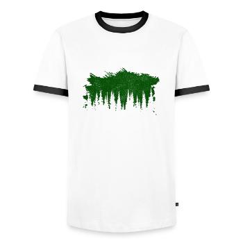 Wald Outdoor Wälder Förster Jäger - Männer Kontrast-T-Shirt - Weiß/Schwarz - Vorne - AI Model Female 172 light (172cm) & AI Model Male 178 dark (178cm)
