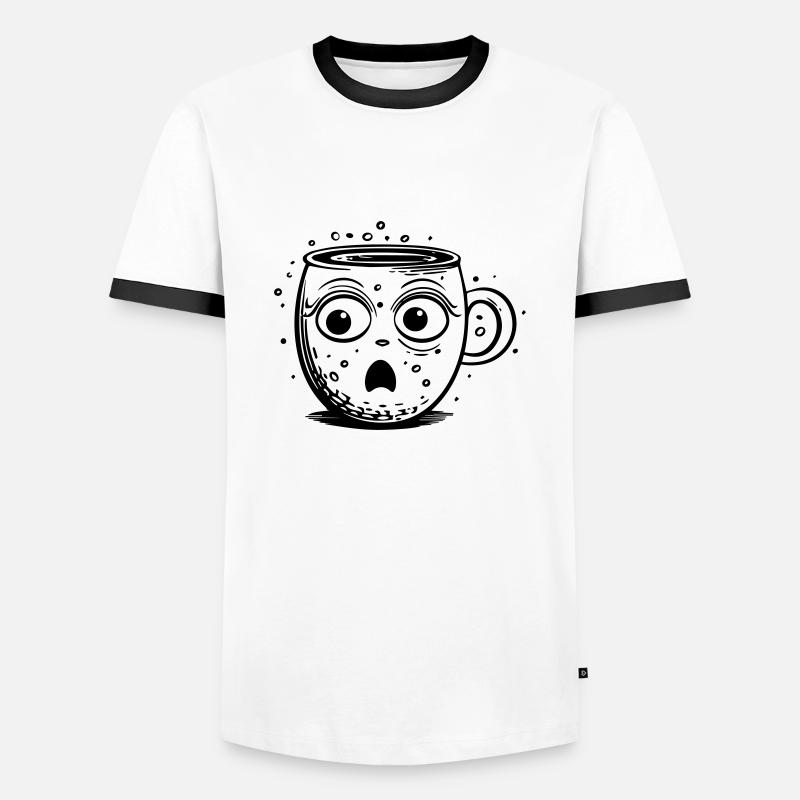 Shock Cup - Men's Ringer Shirt - white/black