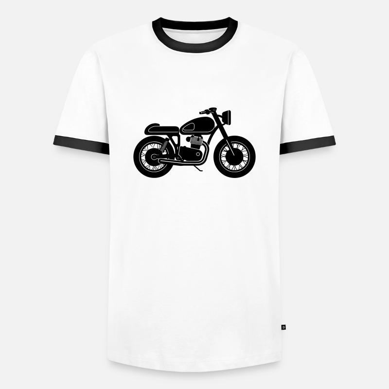 Motorcycle - Men's Ringer Shirt - white/black