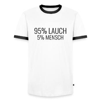 Lauch Sport Humor Sarkastisch Fitness - Männer Kontrast-T-Shirt - Weiß/Schwarz - Vorne - AI Model Female 172 light (172cm) & AI Model Male 178 dark (178cm)