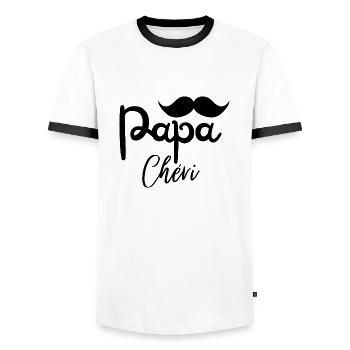 Lieber Papa - Männer Kontrast-T-Shirt - Weiß/Schwarz - Vorne - AI Model Female 172 light (172cm) & AI Model Male 178 dark (178cm)