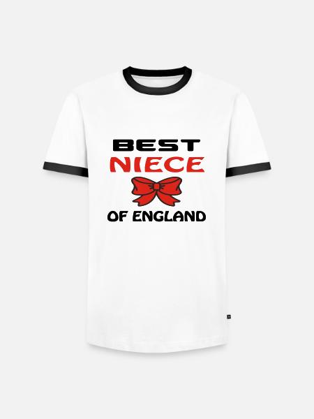 BEST NIECE OF ENGLAND - Men's Ringer Shirt - white/black