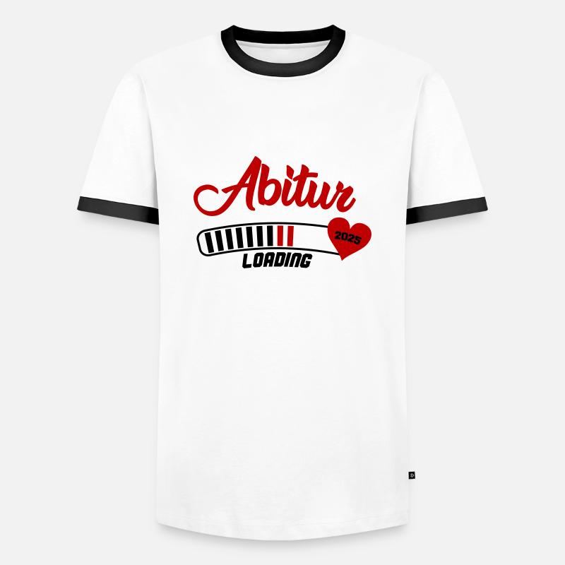 Abitur Loading 2025 - Men's Ringer Shirt - white/black