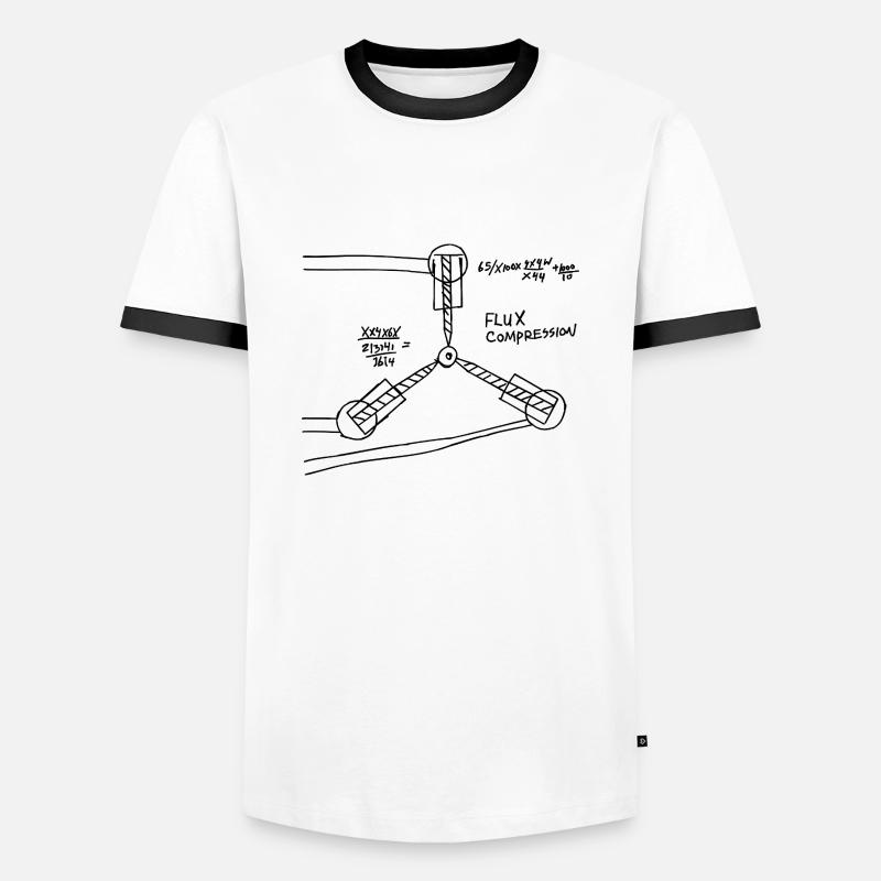 Flux Compression - Men's Ringer Shirt - white/black