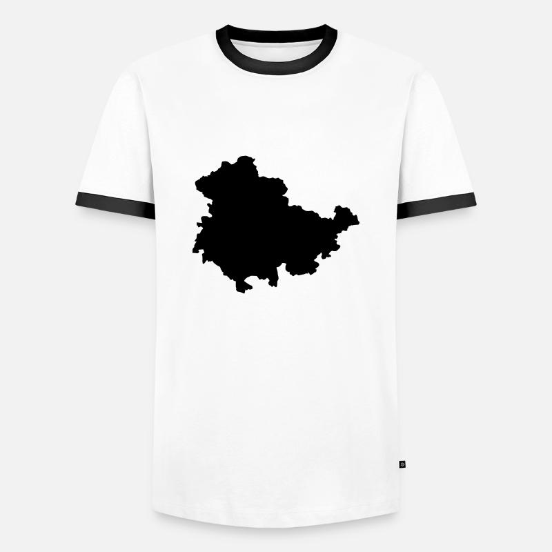 Thuringia - Men's Ringer Shirt - white/black