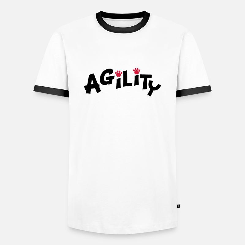 agility - Men's Ringer Shirt - white/black