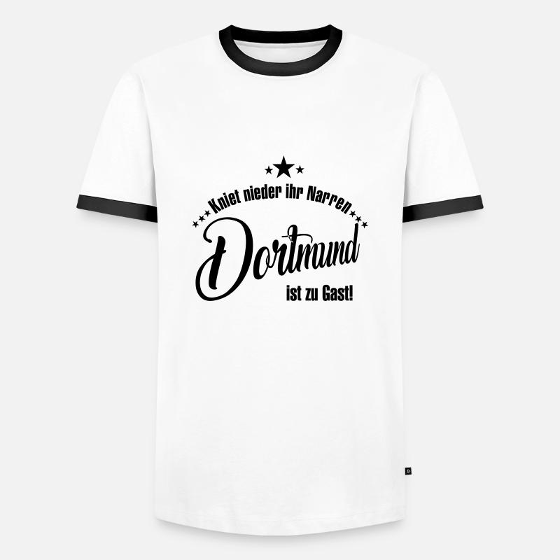 Dortmund - Männer Kontrast-T-Shirt - Weiß/Schwarz
