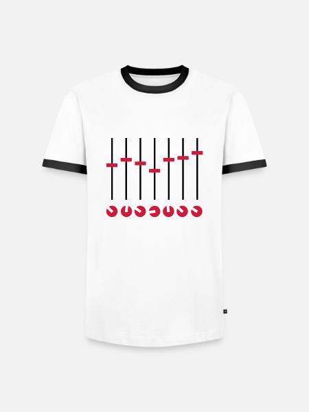 mixing_f2 - Men's Ringer Shirt - white/black
