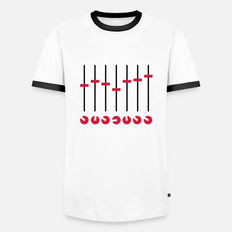 mixing_f2 - Men's Ringer Shirt - white/black