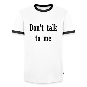 Cool dire - T-shirt contrasté Homme - blanc/noir - Devant - AI Model Female 172 light (172cm) & AI Model Male 178 dark (178cm)