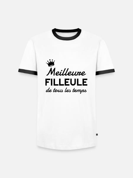 Filleul / Filleule / Parrain / Marraine / Bébé - Men's Ringer Shirt - white/black