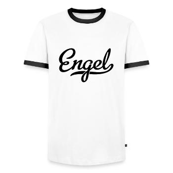 ANGE - T-shirt contrasté Homme - blanc/noir - Devant - AI Model Female 172 light (172cm) & AI Model Male 178 dark (178cm)
