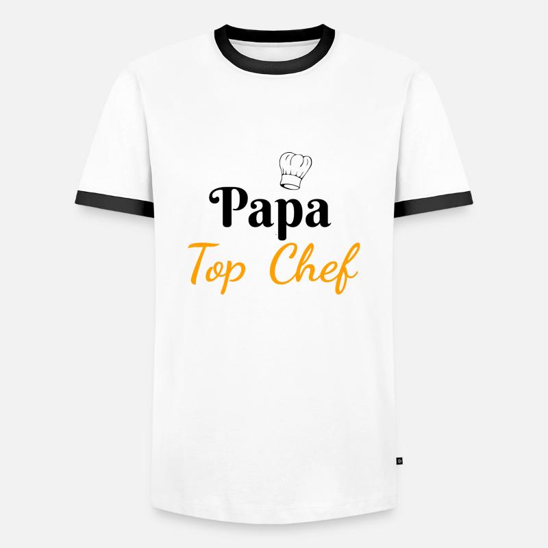 Top Chef Dad - Men's Ringer Shirt - white/black