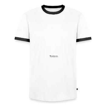 Norderney - Männer Kontrast-T-Shirt - Weiß/Schwarz - Vorne - AI Model Female 172 light (172cm) & AI Model Male 178 dark (178cm)