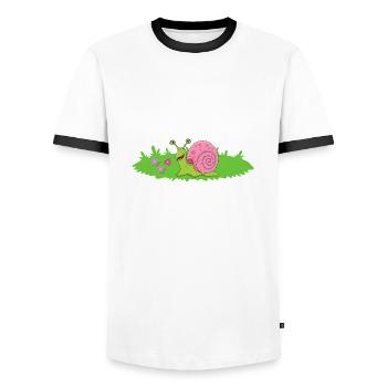 Nicht schnell nicht Wütend - Männer Kontrast-T-Shirt - Weiß/Schwarz - Vorne - AI Model Female 172 light (172cm) & AI Model Male 178 dark (178cm)