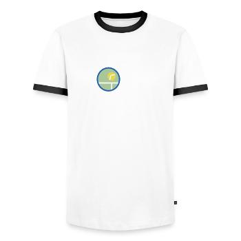 Padel - Geschenk für Padel-Liebhaber - Männer Kontrast-T-Shirt - Weiß/Schwarz - Vorne - AI Model Female 172 light (172cm) & AI Model Male 178 dark (178cm)