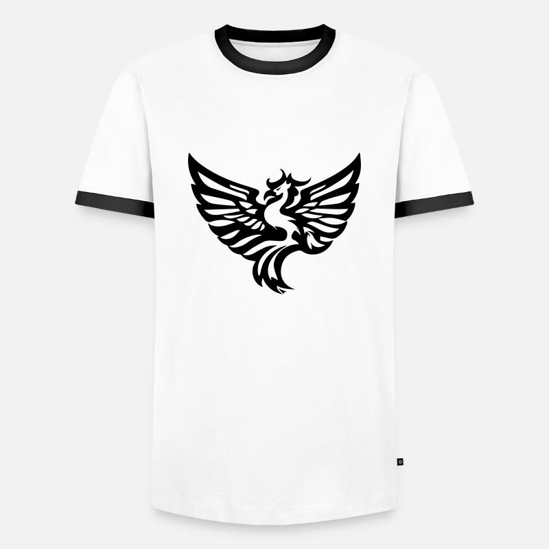 Phoenix 01 - Männer Kontrast-T-Shirt - Weiß/Schwarz