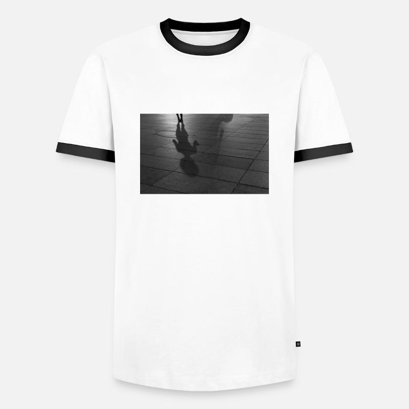 Dancing shadow - Men's Ringer Shirt - white/black