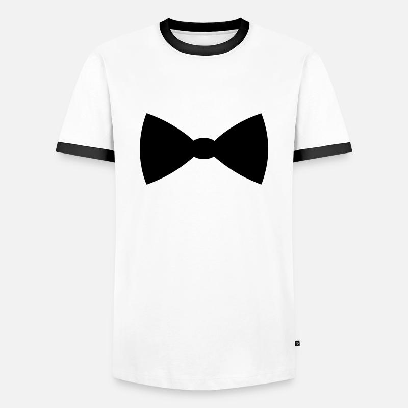 Binden - Männer Kontrast-T-Shirt - Weiß/Schwarz