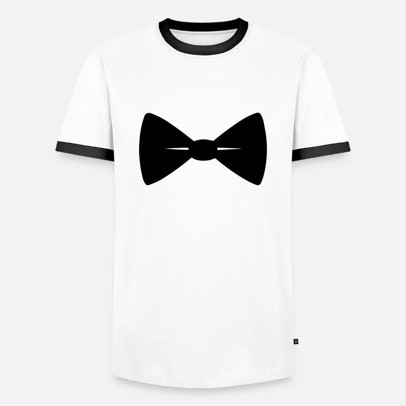 Binden - Männer Kontrast-T-Shirt - Weiß/Schwarz
