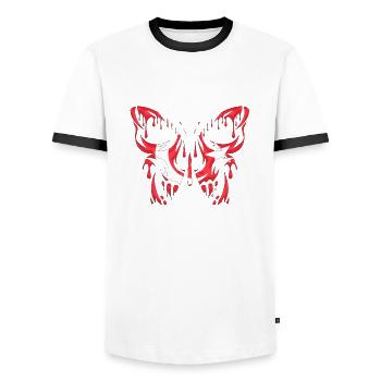 Türkei Land Flagge Offizielle Staaten Kontinent - Männer Kontrast-T-Shirt - Weiß/Schwarz - Vorne - AI Model Female 172 light (172cm) & AI Model Male 178 dark (178cm)