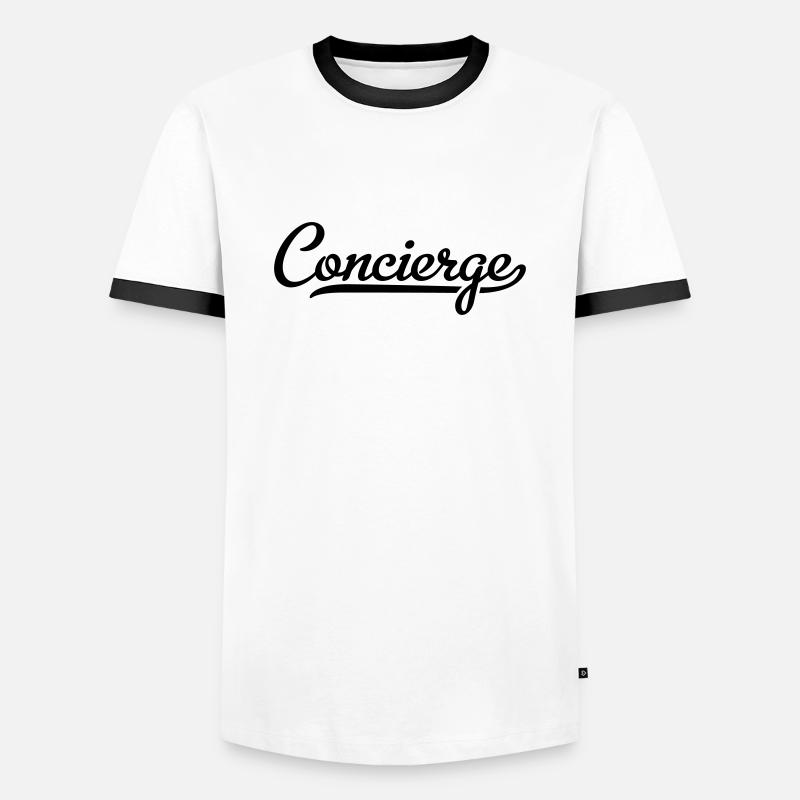Concierge - Men's Ringer Shirt - white/black
