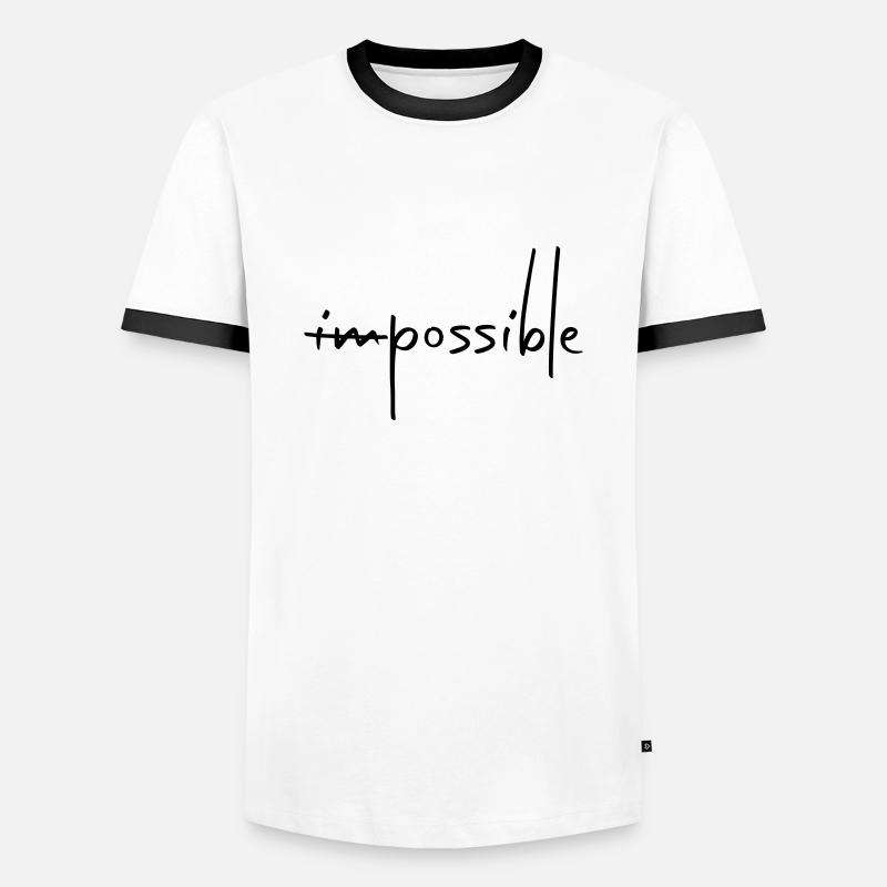 IMPOSSIBLE POSSIBLE - Men's Ringer Shirt - white/black