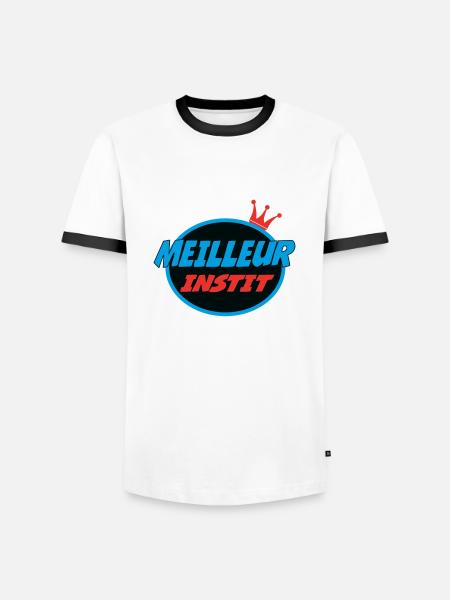 BESTER LEHRER - Männer Kontrast-T-Shirt - Weiß/Schwarz