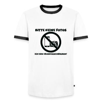 Lustiger Spruch Witzig Humor Geschenkidee - Männer Kontrast-T-Shirt - Weiß/Schwarz - Vorne - AI Model Female 172 light (172cm) & AI Model Male 178 dark (178cm)